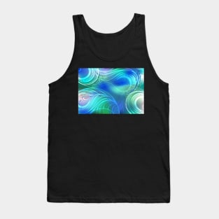 Iridescent Peacock Background Tank Top